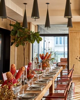 Morning Glory Room with long table setting