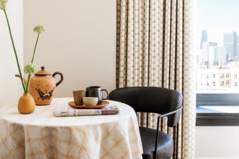 downtown los angeles proper guest room close up of seating area